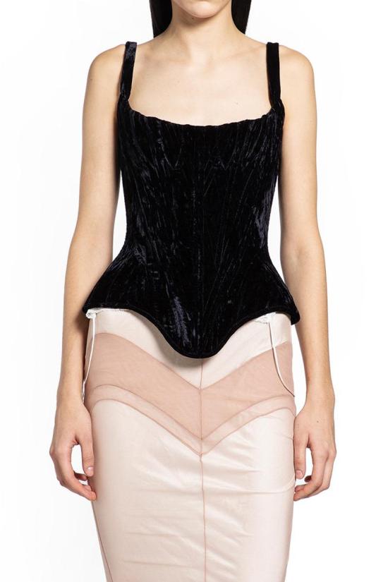 25FW 딜라라 핀디코글루 바디수트 티셔츠 DFAW2545 BLACK Black