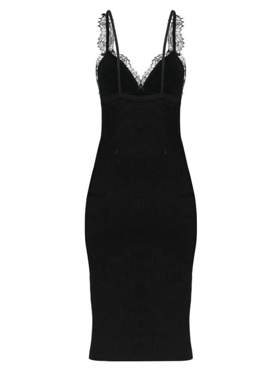 25FW 블루마린 미디 원피스 A522A654AN0990 Black - BLUMARINE