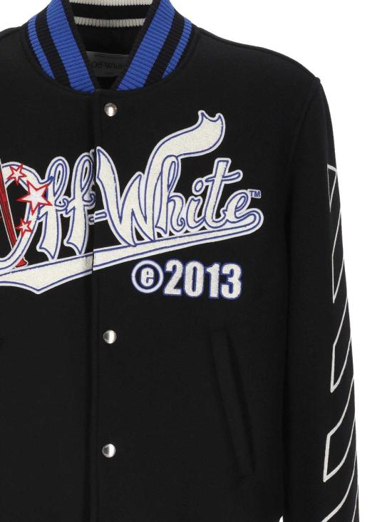 25FW 오프화이트 자켓 OMEH053F25FAB0011084 BLACK - OFF WHITE