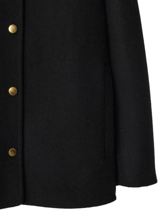 25FW 버버리 울 오버셔츠 8115289X BLACK - BURBERRY