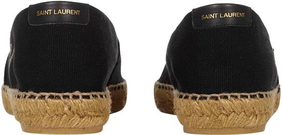  생로랑 캔버스 자수 에스파드리유 6059511P2101000 BLACK - SAINT LAURENT