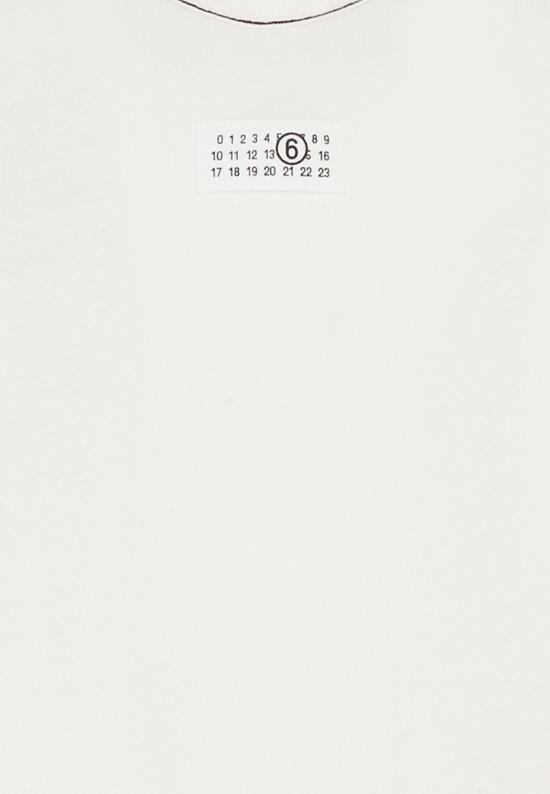 26SS [키즈] MM6 메종마르지엘라 트레이닝 상의 M61025 MM07V M6101 WHITE - MM6 MAISON MARGIELA