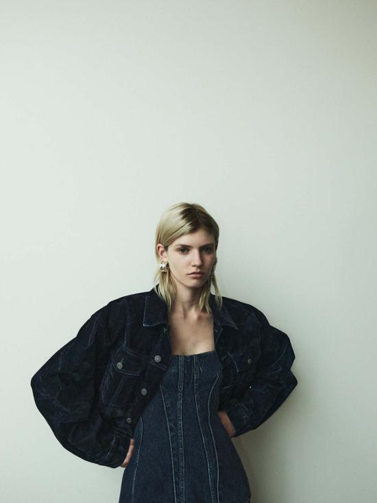  에이골디 민소매 티셔츠 아골데 라라 코르셋 탑 폼 - AGOLDE