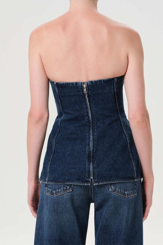  에이골디 민소매 티셔츠 아골데 라라 코르셋 탑 폼 - AGOLDE