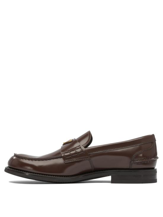26SS 프라다 브러쉬드 레더 로퍼 2DB223055F0NBL Brown - PRADA
