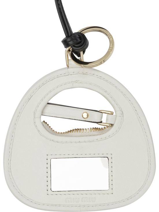 26SS 미우미우 완더 레더 참 5TL3572CWBF0009 White - MIU MIU