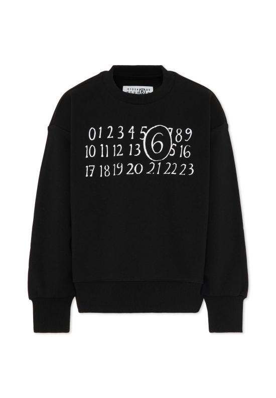 26SS [키즈] MM6 메종마르지엘라 트레이닝 상의 M61009 MM02X M6900 BLACK