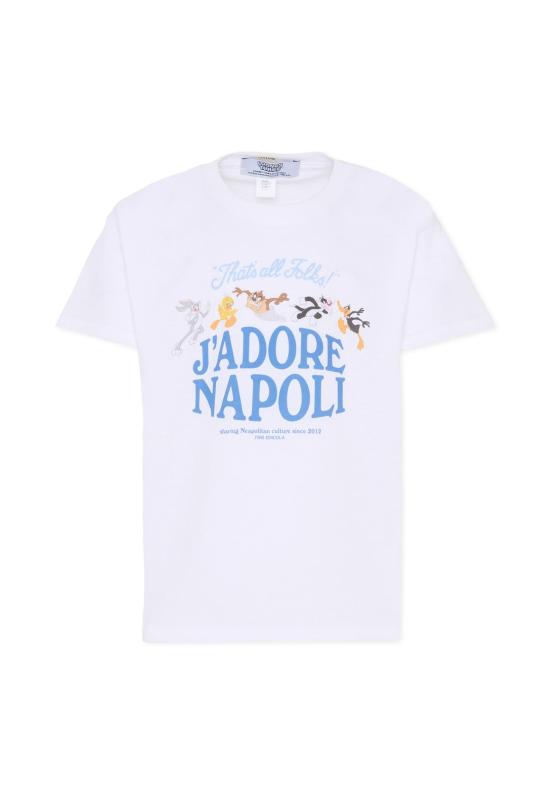 25FW [키즈] J'adore napoli 티셔츠 J ADORE NAPOLI LOONEY TUNES T SHIRT KIDS WHITE