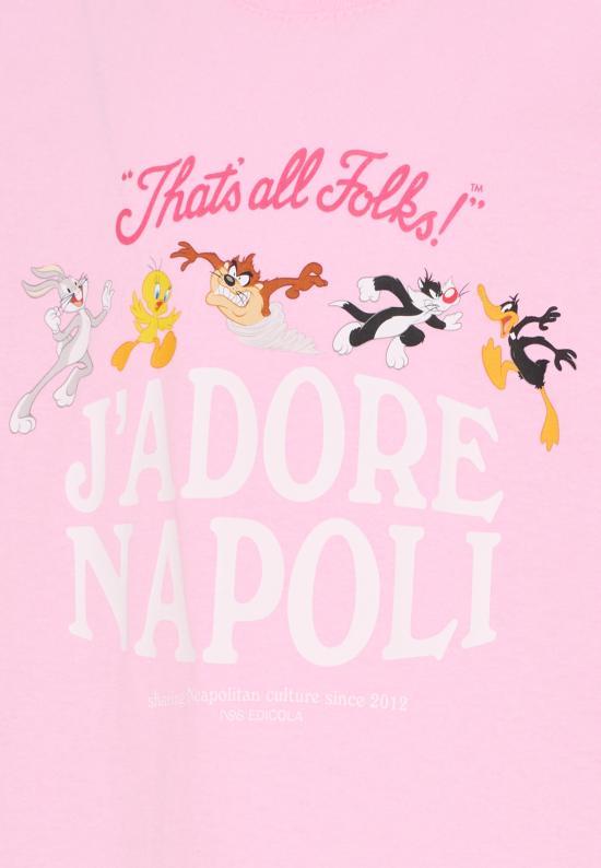 25FW [키즈] J'adore napoli 티셔츠 J ADORE NAPOLI LOONEY TUNES T SHIRT KIDS PINK - OTHER BRANDS