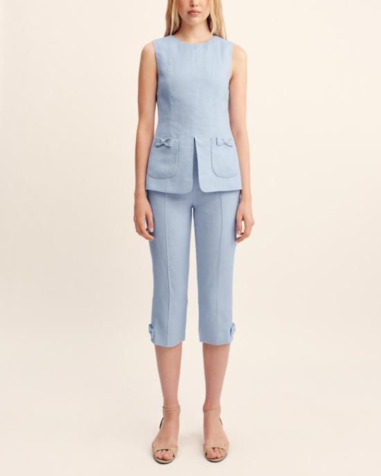  포제 크롭 팬츠 포시 하퍼 카프리 팬츠 블루 - POSSE