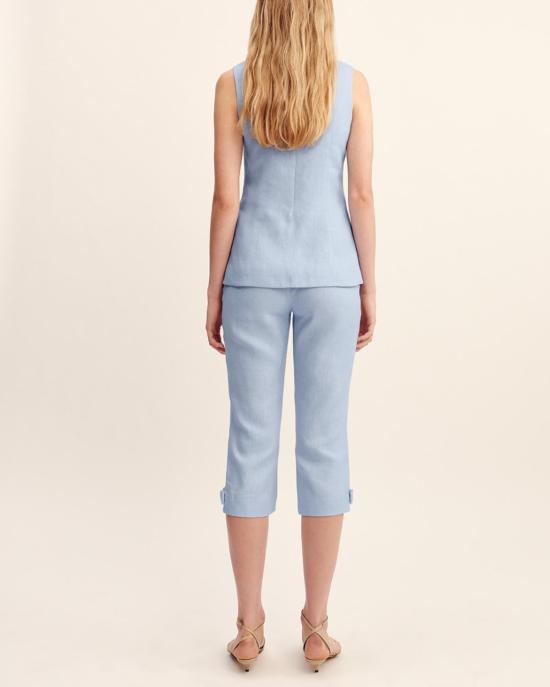  포제 크롭 팬츠 포시 하퍼 카프리 팬츠 블루 - POSSE