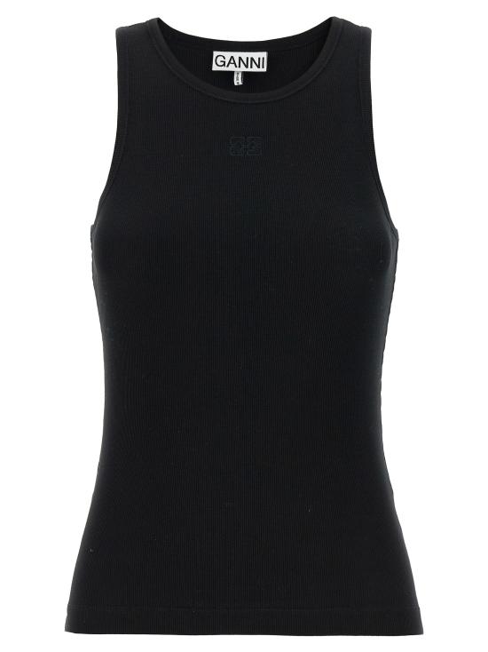 26SS 가니 민소매 티셔츠 A1050172099 Black