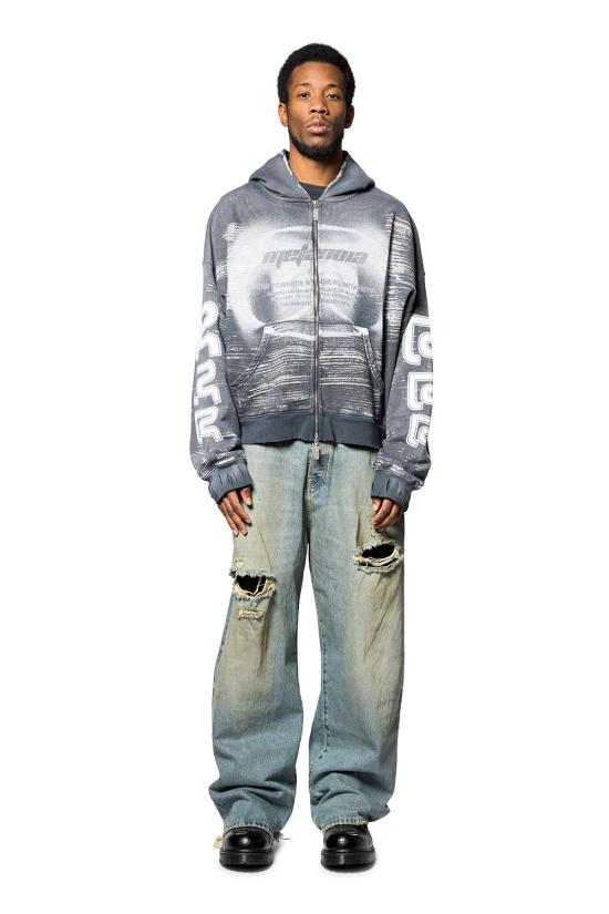 26SS 리빙톤 르아 레비스 123 후드 티셔츠 RDCL ZP00 BLCK - RIVINGTON ROI REBIS 123