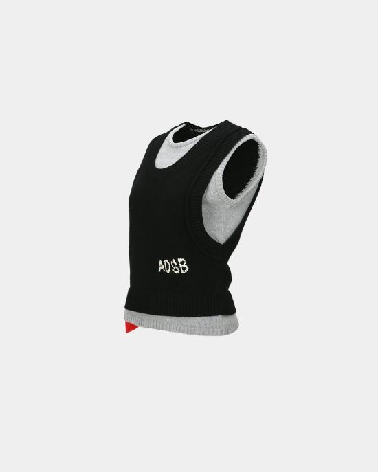  앤더슨벨 니트 베스트 atb1394w BLACK DOM - ANDERSSON BELL