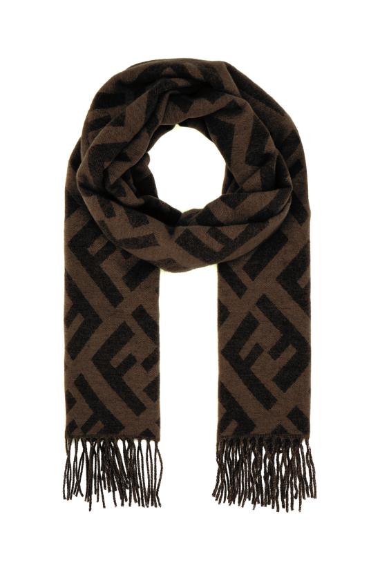 26SS 펜디 FF 캐시미어 스카프 FXT260A8RS F0QE1 TOBACCO