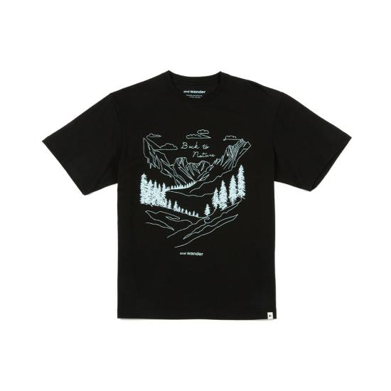  앤드원더 반팔 티셔츠 5745184098 010 BLACK DOM