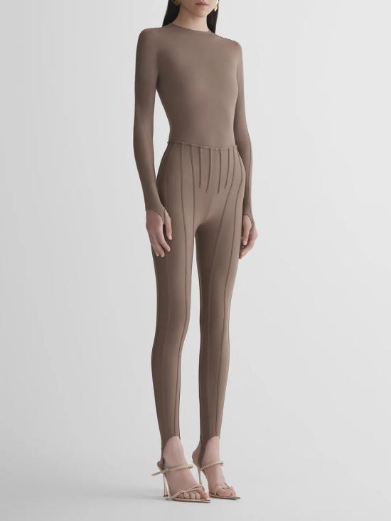 25FW 뮈글러 스트레이트 팬츠 25F3PA04818427023 Brown - MUGLER