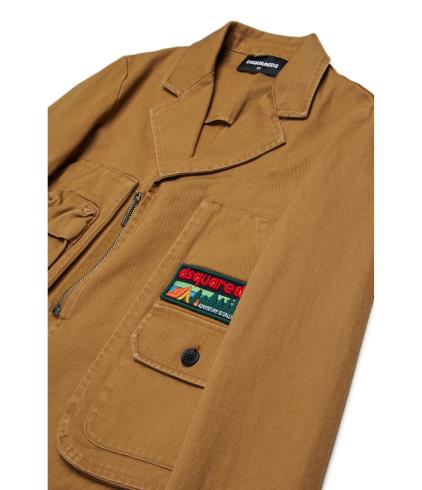 26SS [키즈] 디스퀘어드2 캐주얼 자켓 DQ3236 D0AGJ DQ730 Beige - DSQUARED2