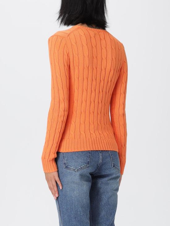 25FW 폴로 랄프로렌 폴로 자수 케이블 니트 스웨터 211971869 014 SUN ORANGE - POLO RALPH LAUREN