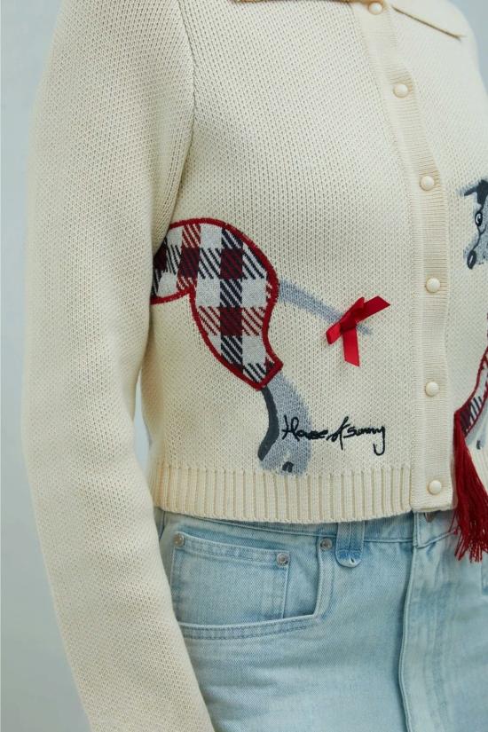  하우스오브써니 가디건 써니 위펫 트리퍼 오프 화이트 하우스 오브 써니 - HOUSE OF SUNNY