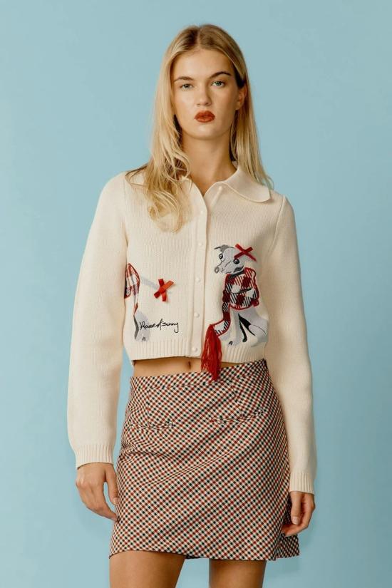  하우스오브써니 가디건 써니 위펫 트리퍼 오프 화이트 하우스 오브 써니