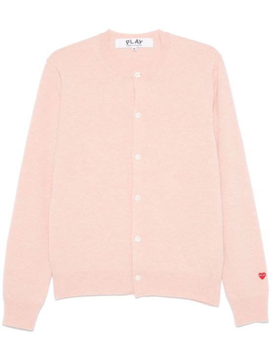 25FW 꼼데가르송 플레이 슬리브 스몰 하트 가디건 AXN091051 5LIGHTPINK Pink