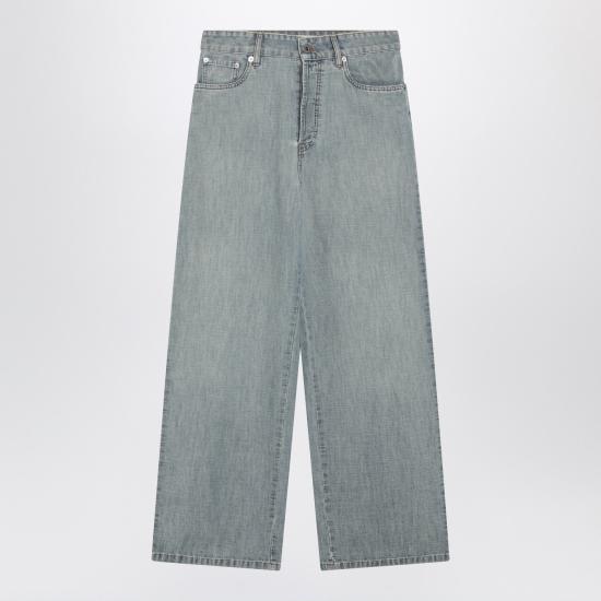 26SS 미우미우 샴브레이 진 GWP39418JI Light blue