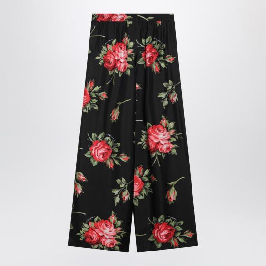 26SS 돌체앤가바나 로즈 부케 프린트 와이드 트윌 트라우저 FTDIVTIS11G Multicolor - DOLCE & GABBANA