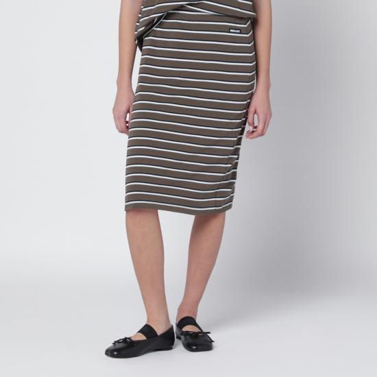 26SS 로테이트 바이 크리스텐슨 미디 스커트 1154742476CO Brown