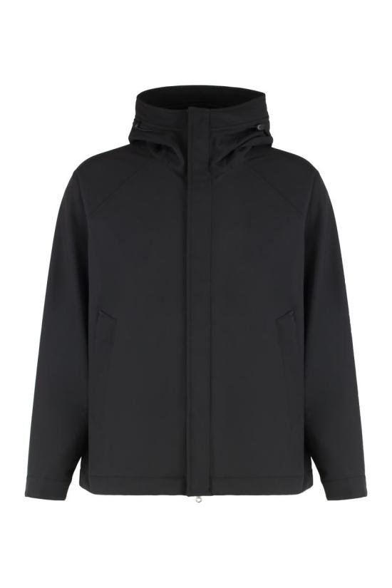 25FW 스톤 아일랜드 소프트 쉘-R E.다이 테크놀로지 리사이클 폴리에스터 라이트 후드 파카 Q100010S0B22 V0029 Black