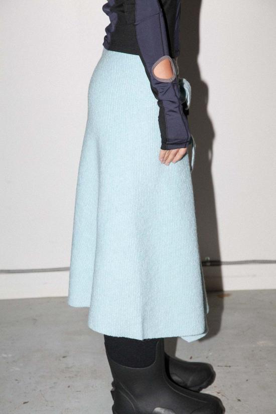  케이코 미디 스커트 Kk Co 슬로프 랩 스커트 스카이 - KKCO