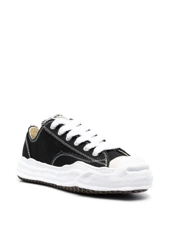 26SS 메종 미하라 야스히로 행크 OG 솔 캔버스 로우탑 A05FW702 BLACK Black - MAISON MIHARA YASUHIRO