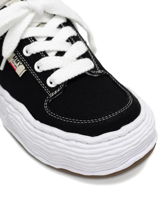 26SS 메종 미하라 야스히로 올리버 OG 솔 캔버스 로우탑 스니커즈 A15FW704 BLACK Black - MAISON MIHARA YASUHIRO