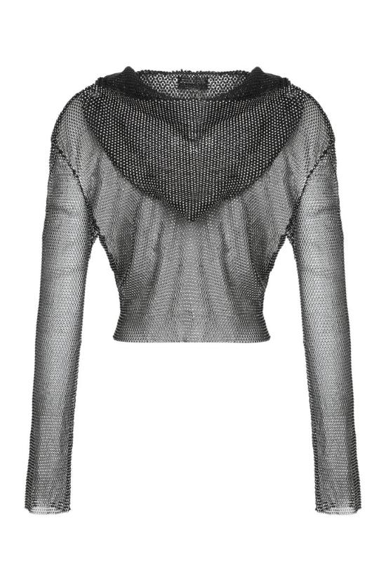  산타 브랜즈 긴팔 티셔츠 HOODEDBLOUSE BLK Black - SANTA BRANDS