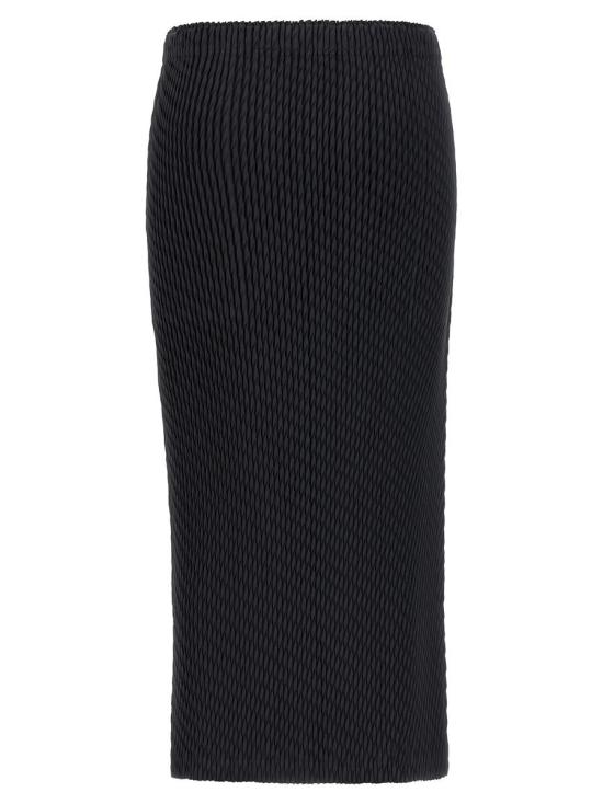 25FW 이세이 미야케 롱 스커트 IM58FG11715 Black - ISSEY MIYAKE