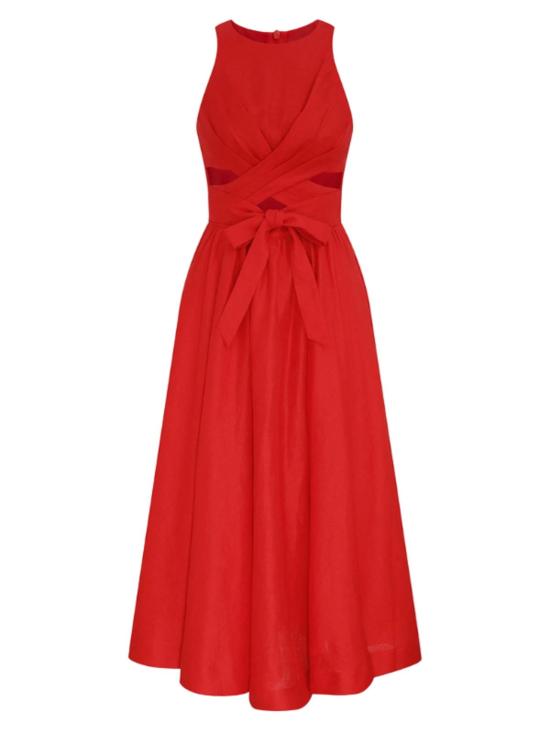  짐머만 미디 원피스 페이션스 미디 드레스