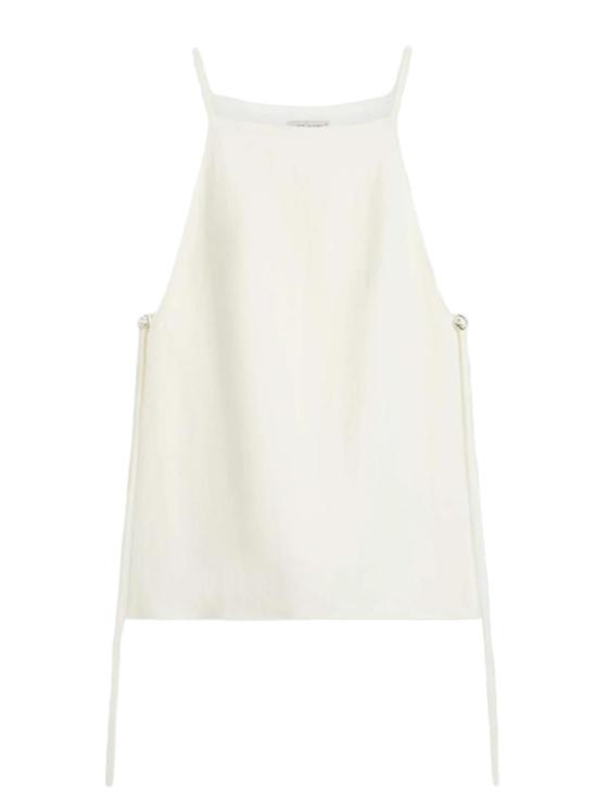  세인트아그니 블라우스 세인트 아그니 벨트 사이드 디테일 탑 오프 화이트