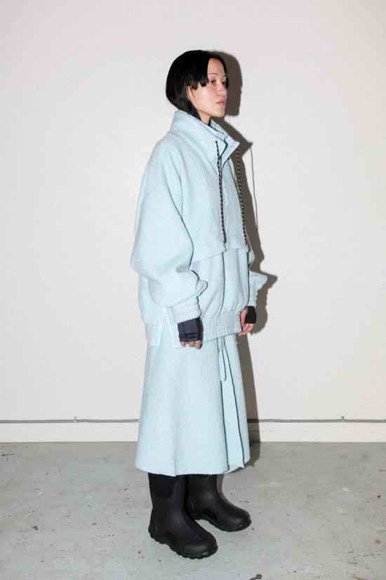  케이코 터틀넥 KK Co 트레일 더블 모크넥 탑 스카이 - KKCO