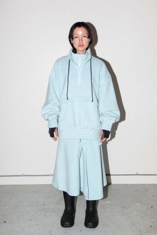  케이코 터틀넥 KK Co 트레일 더블 모크넥 탑 스카이 - KKCO