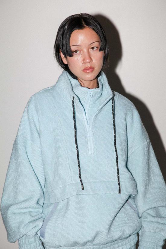  케이코 터틀넥 KK Co 트레일 더블 모크넥 탑 스카이 - KKCO