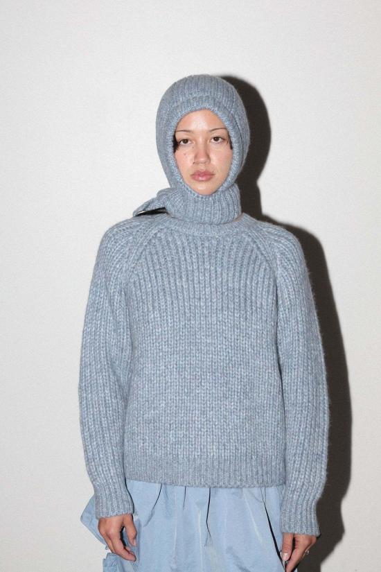  케이코 머플러/스카프 KK Co 폴라 보닛 스카프 마블드 스카이 - KKCO