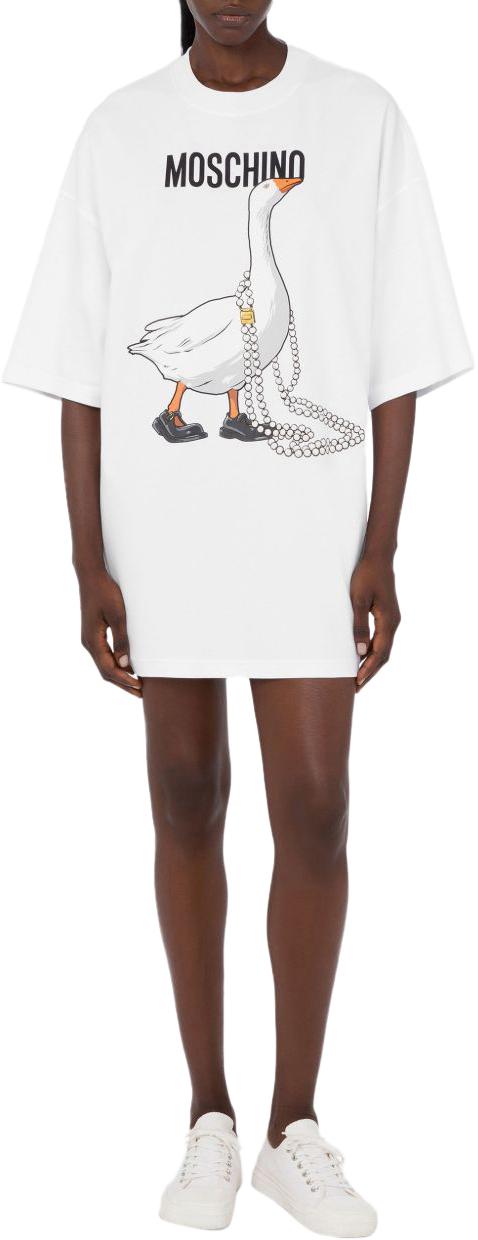 26SS 모스키노 미디 원피스 V044005421001 WHITE - MOSCHINO