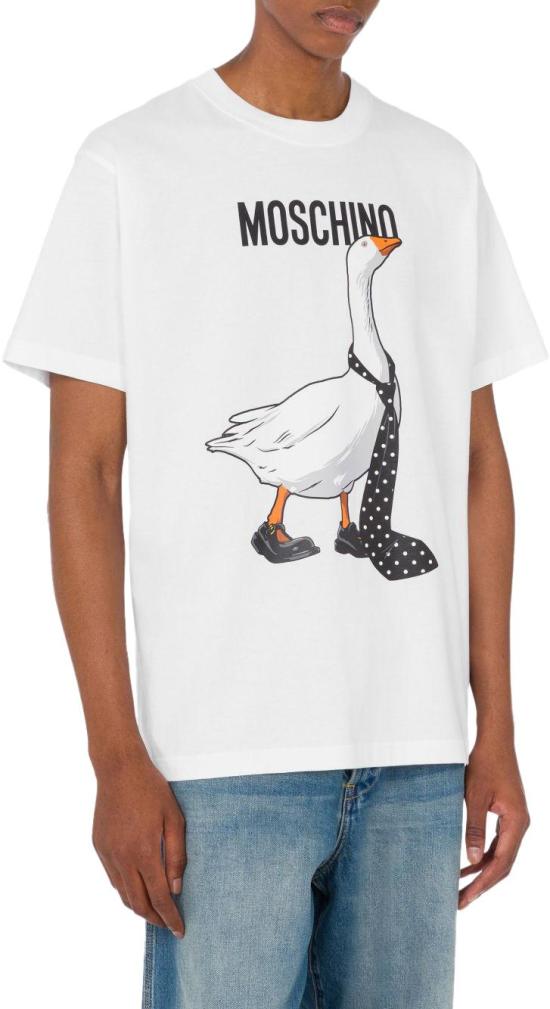 26SS 모스키노 반팔 티셔츠 V071502411001 WHITE - MOSCHINO