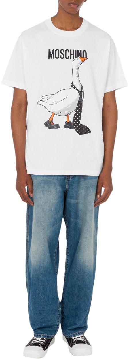 26SS 모스키노 반팔 티셔츠 V071502411001 WHITE - MOSCHINO