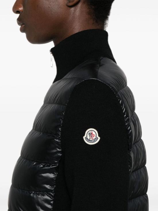25FW 몽클레어 퀼티드 가디건 9B00014M1131999 BLACK DOM - MONCLER