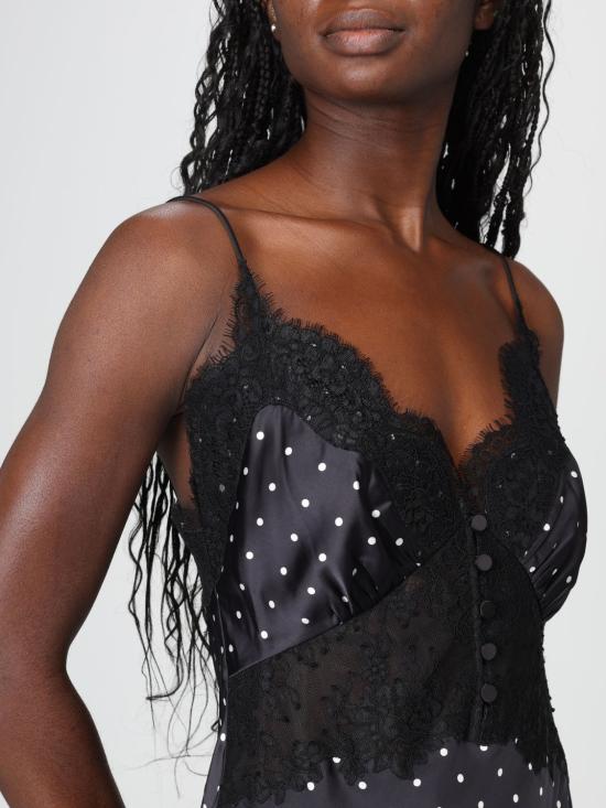 26SS 셀프 포트레이트 롱 원피스 RS26176XAB BLACKANDWHITE Black - SELF PORTRAIT