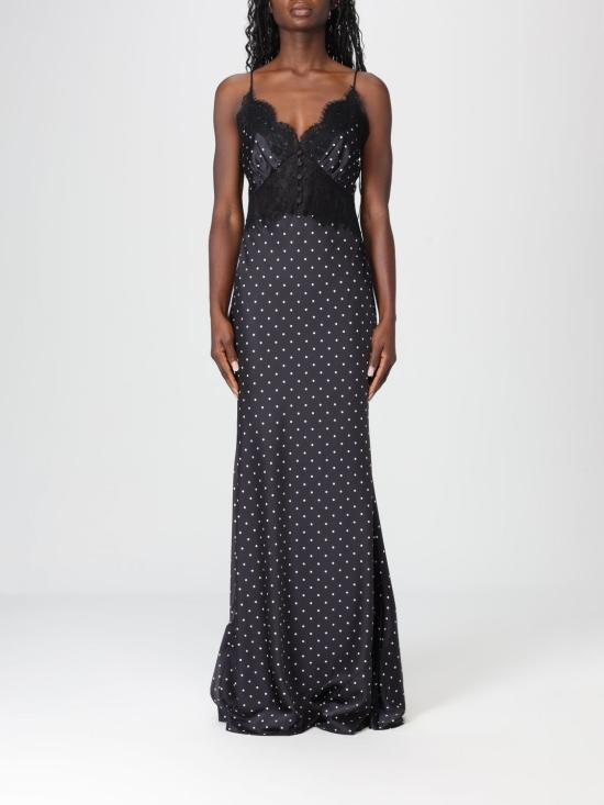 26SS 셀프 포트레이트 롱 원피스 RS26176XAB BLACKANDWHITE Black