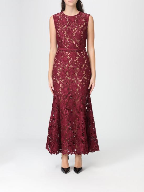 26SS 셀프 포트레이트 롱 원피스 RS26167MABU Burgundy