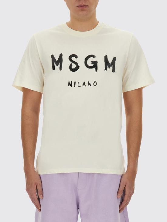 25FW 엠에스지엠 반팔 티셔츠 2000MM510200002 02 Yellow Cream