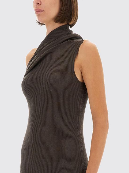 25FW 릭 오웬스 롱 원피스 RP02E4627RIBM 78 Brown - RICK OWENS